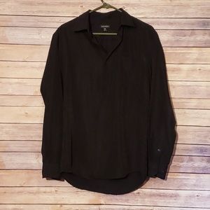 George Black Button Down Long Sleeve Dress Shirt